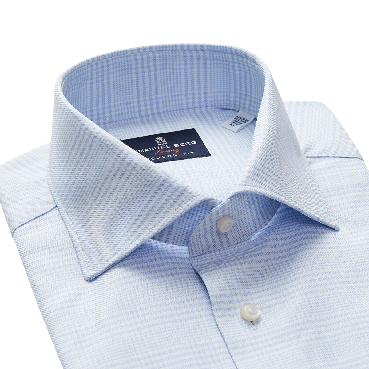 Yoga Twill Premium Stretch Shirt in Light Pastel Blue — Emanuel Berg