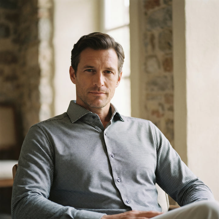 Modern 4Flex Stretch Knit Shirt, worn — Emanuel Berg