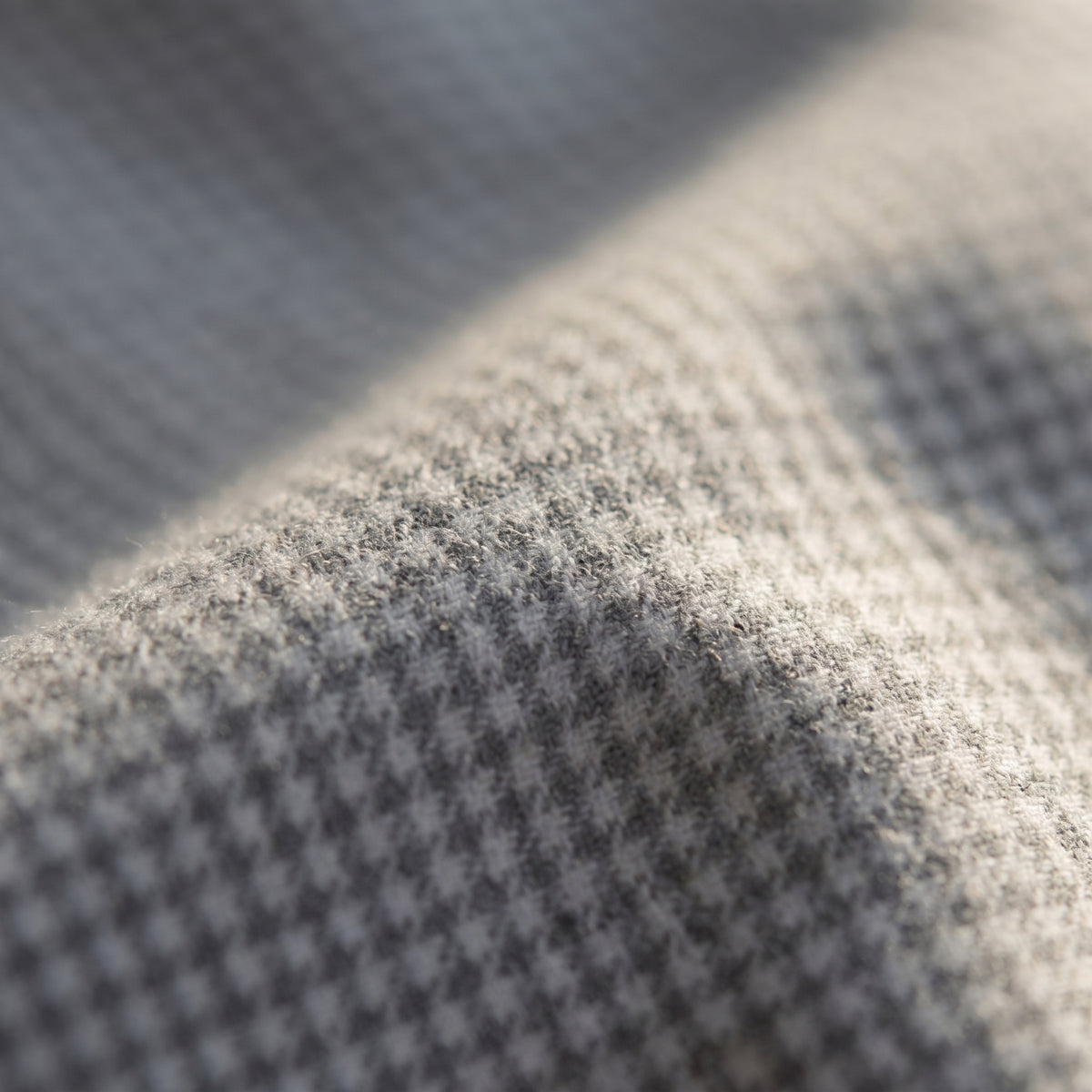 Houndstooth Lyocell Flannel Shirt in Light Grey — Emanuel Berg