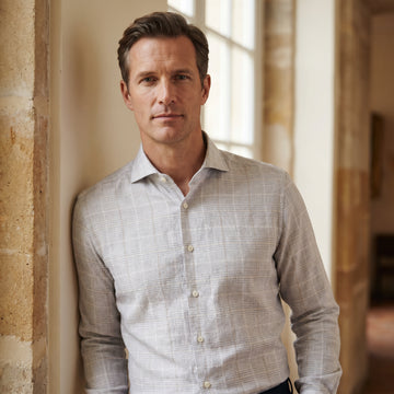 Prince Of Wales Luxe Flannel Shirt, worn — Emanuel Berg