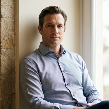 Yoga Twill Premium Stretch Shirt, worn — Emanuel Berg