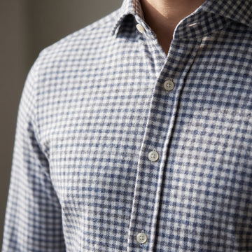 Premium Jersey Knit Shirt fabric detail (94% cotton, 6% elastane) — Emanuel Berg