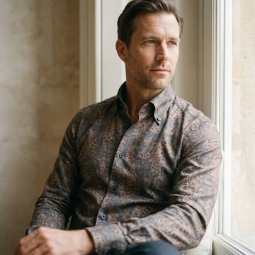 Paisley Printed Flannel Shirt, worn — Emanuel Berg
