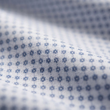 Printed Poplin Dress Shirt fabric detail (97% cotton, 3% elastane) — Emanuel Berg