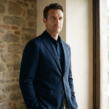 Robert Wool Blend Blazer, worn — Emanuel Berg