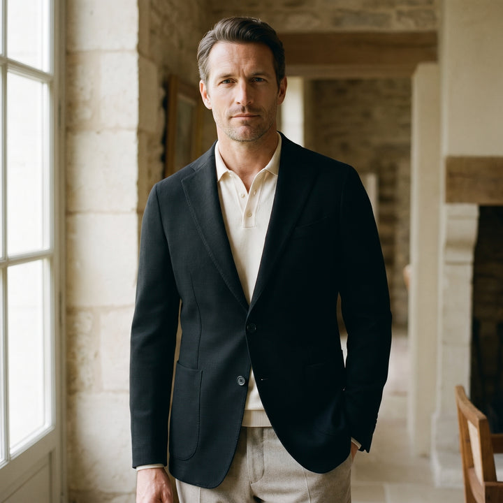 Robert Wool Blend Blazer, worn — Emanuel Berg