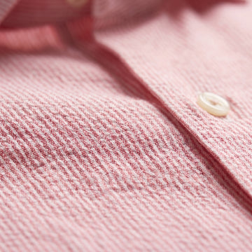 Striped Seersucker Casual Shirt fabric detail (98% cotton, 2% elastane) — Emanuel Berg