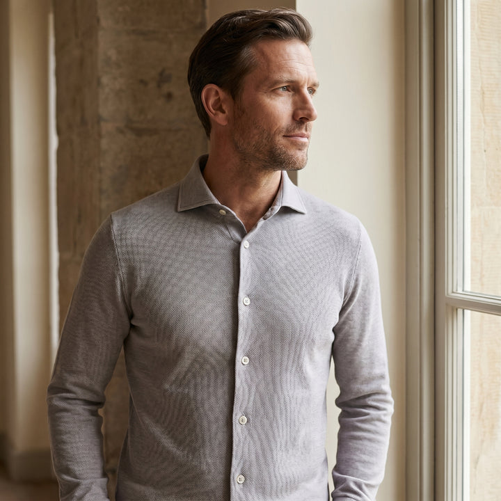 Modern 4Flex Stretch Knit Shirt, worn — Emanuel Berg