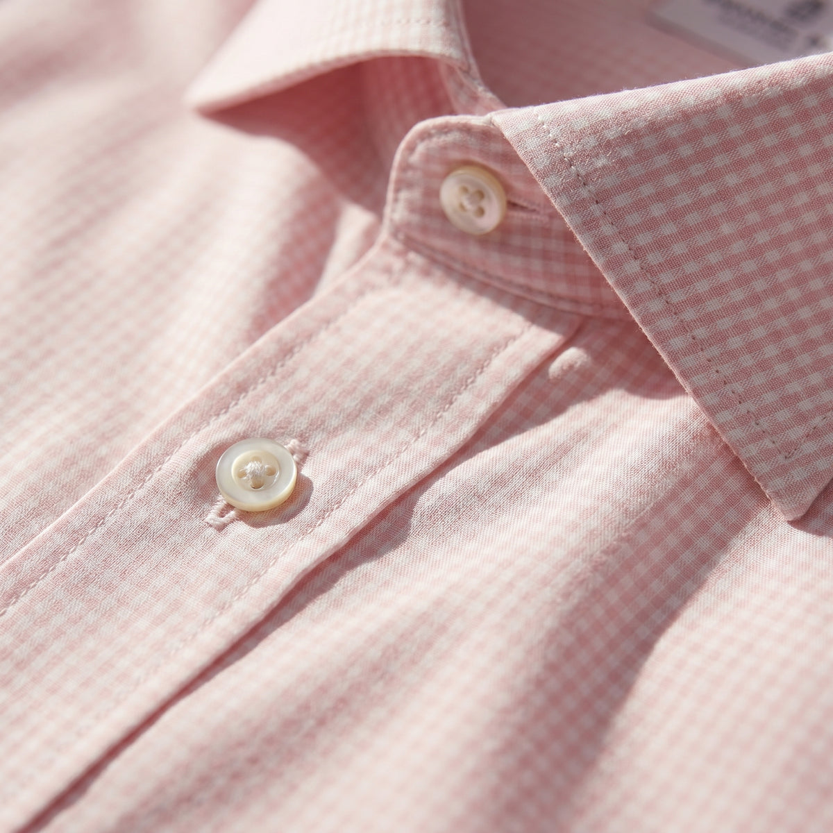 Washed Natural Stretch Yoga Poplin Shirt in Light Pastel Pink — Emanuel Berg