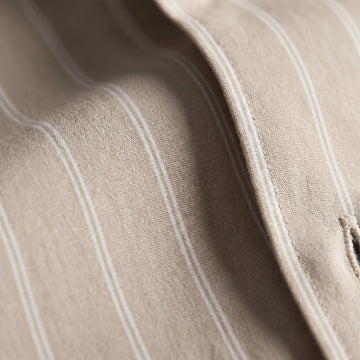 Washed Natural Stretch Yoga Poplin Shirt fabric detail (100% cotton) — Emanuel Berg