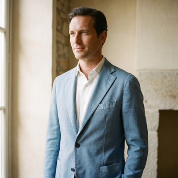 Washed Cotton Deconstructed Soft Jacket, worn — Emanuel Berg