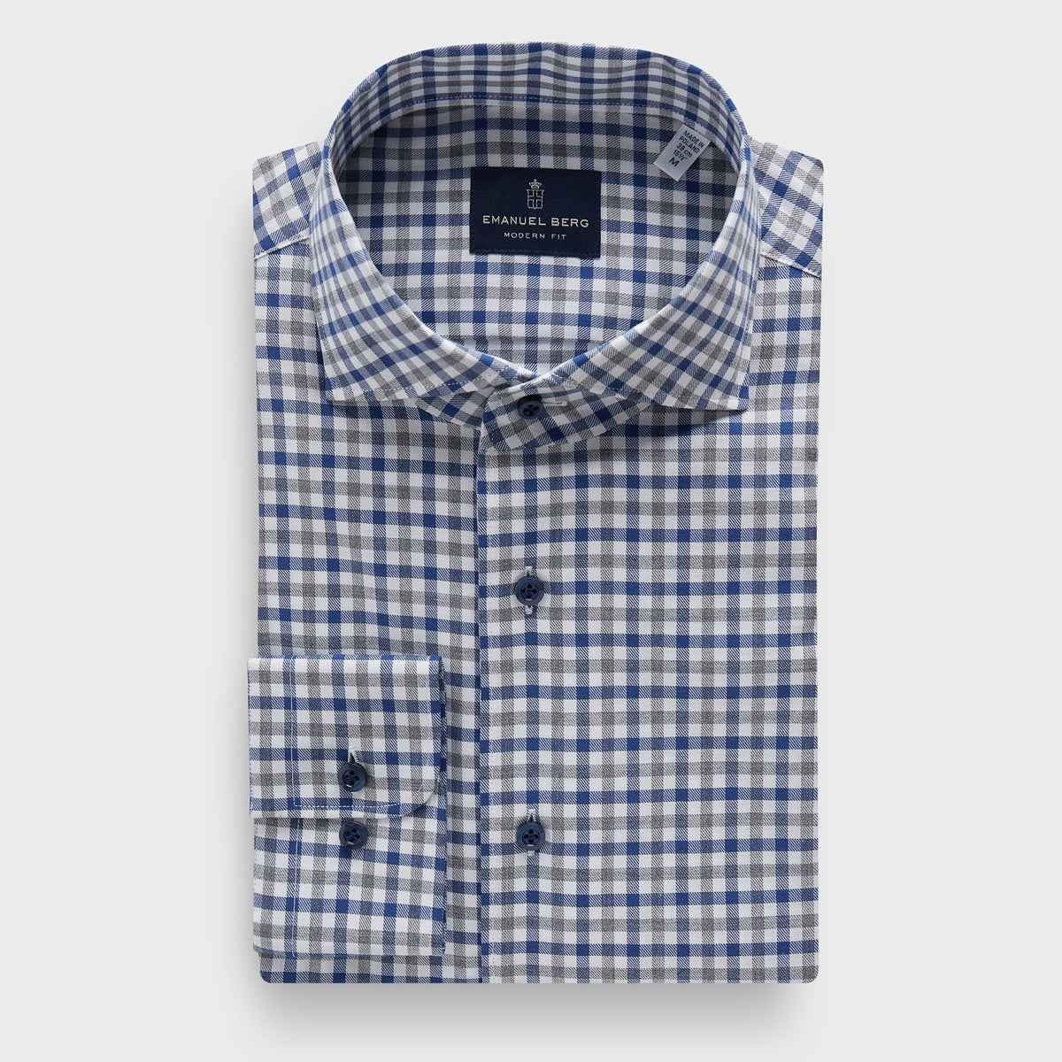 Cotton Flannel Twill Sartorial Shirt — Bright Blue in Bright Blue — Emanuel Berg