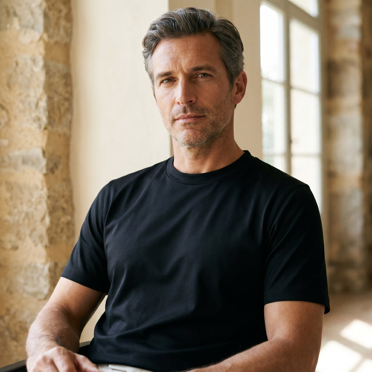 Modern 4Flex Stretch T-Shirt in Black — Emanuel Berg