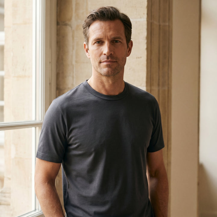 Modern 4Flex Stretch T-Shirt, worn — Emanuel Berg