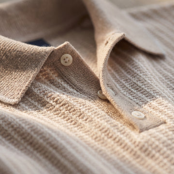 Short Sleeve Jacquard Polo fabric detail (100% cotton) — Emanuel Berg