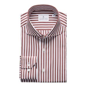 Emanuel Berg Harvard, Brown Striped Shirt