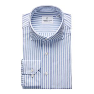 Emanuel Berg Byron, Blue Striped 4Flex Shirt