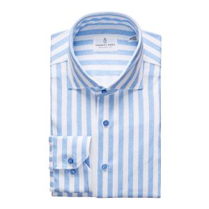 Emanuel Berg Byron, Blue Striped 4Flex Shirt