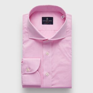 Emanuel Berg Harvard, Pink Poplin Shirt