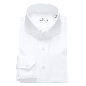 Emanuel Berg Harvard, klasyczna biała koszula, Wrinkle Resistant Twill