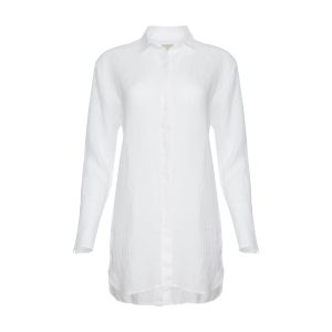 ÉMANOU BARDOT, White Linen Shirt