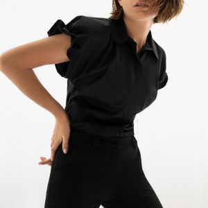 ÉMANOU DARIA, Black Short Sleeve Shirt