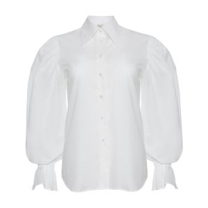ÉMANOU MAGIE, White Cotton Puff-Sleeve Shirt