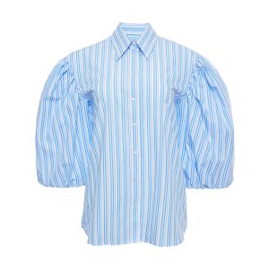 ÉMANOU SIMONE, Striped Puff-Sleeve Cotton Shirt