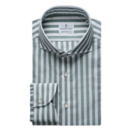 Harvard, Striped Cotton and Linen Shirt | Superfine Shirting