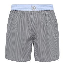 Mens Stripe Woven Boxer Shorts Grey WS3