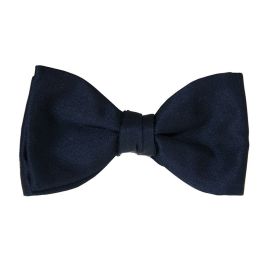 Navy Blue Silk Bowtie | Superfine Shirting