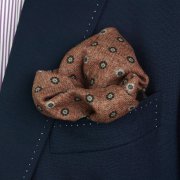 Light Burgundy Double-Sided Wool Pocket Square
