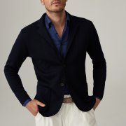 Emanuel Berg Bellagio, Navy Blue Cotton and Linen Shirt