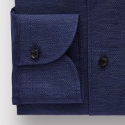 Emanuel Berg Bellagio, Navy Blue Cotton and Linen Shirt