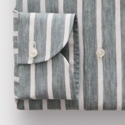 Emanuel Berg Bellagio, Striped Cotton-Lyocell Blend Shirt
