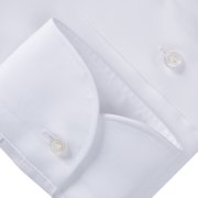 Emanuel Berg Harvard, White Wrinkle Resistant Twill Shirt