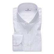 Emanuel Berg Harvard, biała koszula, Wrinkle Resistant Twill