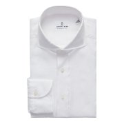 Emanuel Berg Harvard, White Linen Shirt