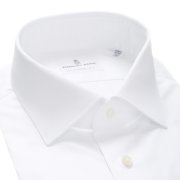 Emanuel Berg Mr Crown, klasyczna biała koszula, Twill