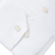 Emanuel Berg Mr Crown, klasyczna biała koszula, Twill