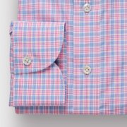 Emanuel Berg Prince of Wales, Pink and Blue Plaid Shirt