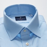 Emanuel Berg Prince of Wales, Blue Checked Shirt