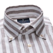 Emanuel Berg Bellagio, Beige Striped Linen Shirt
