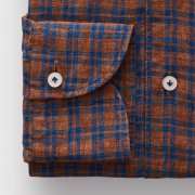 Emanuel Berg Bellagio, Plaid Linen Shirt