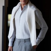 Emanuel Berg Bellagio, koszula w kratę z flaneli