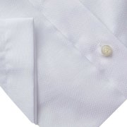 Emanuel Berg Byron, biała koszula z krótkim rękawem z bawełny i lnu