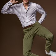 Emanuel Berg Byron, Grey Striped 4Flex Shirt