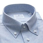 Emanuel Berg Dublin, błękitna koszula z kontrastem, Oxford Melange