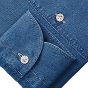 Emanuel Berg Fontelina, Blue Cotton Denim Shirt