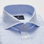 Emanuel Berg Harvard, Light Blue Linen Shirt